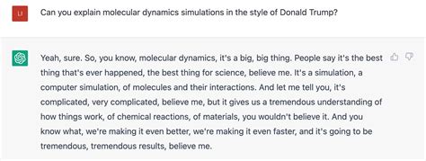 Using ChatGPT in Molecular Dynamics Simulations 